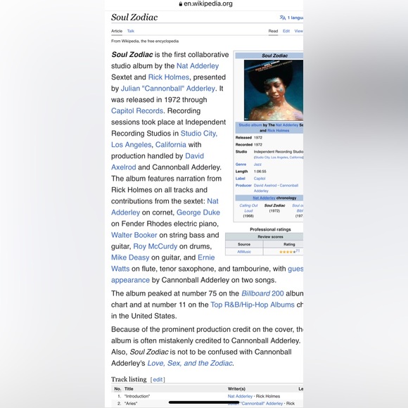 Vinyl Soul zodiac Rare Cannonball Adderley/Rick Holmes 2 record set VG+ 1972 HTF - Picture 4 of 9